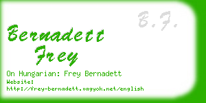 bernadett frey business card